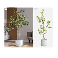 Vente en gros RTS : Grandes plantes artificielles de 2,5 m pour décoration intérieure, arbres à fleurs artificielles de qualité supérieure, pour mariages, maisons, hôtels, fleurs de printemps réalistes