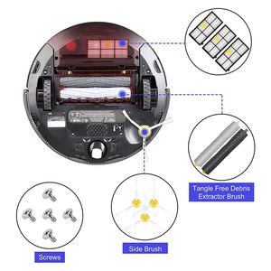 Combo <span class=keywords><strong>de</strong></span> filtro <span class=keywords><strong>de</strong></span> aspiradora <span class=keywords><strong>de</strong></span> cepillo <span class=keywords><strong>de</strong></span> rodillo lateral principal para iRobot Roombas repuestos 800 900 Series 805 860 870 871 880 890 960 980 - Product Image 2