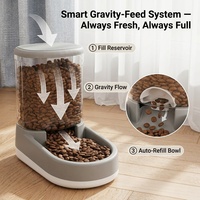 Gravity Pet Besleyici ve Suluk Seti 3.8L Büyük Kapasiteli Otomatik Doldurma Dökülme Önleyici Yaylı Valf Gıda Sınıfı PP Kolay Temizlenir 3 Renk