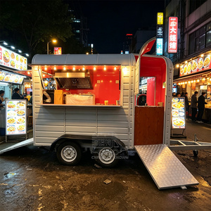 Compact Mobile Trailer With Storage And Serving Counter For Outdoor Dining Horse <b>Box</b> Food Truck - Product Image 2