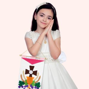 Kit <span class=keywords><strong>de</strong></span> 6 uds <span class=keywords><strong>de</strong></span> pancartas <span class=keywords><strong>de</strong></span> <span class=keywords><strong>Primera</strong></span> Comunión para niños y niñas, pancarta <span class=keywords><strong>de</strong></span> <span class=keywords><strong>primera</strong></span> comunión <span class=keywords><strong>de</strong></span> fieltro, artesanía DIY, decoración <span class=keywords><strong>de</strong></span> Banco <span class=keywords><strong>de</strong></span> iglesia cristiana católica - Product Image 4