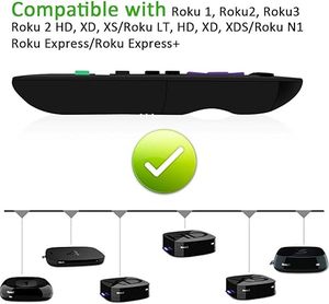 Shugu thay thế điều khiển từ xa cho mô hình hộp Roku: Roku 1 2( XS) 3 LT HD XD XDS Roku N1 Express Express + - Product Image 5