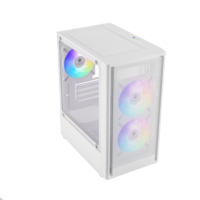 Boîtier PC en acier de type Mid-Tower avec panneau latéral en maille pour ordinateurs de jeu Micro ATX/MATX, contrôle RGB