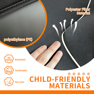 Siège auto rehausseur GE-ZA <span class=keywords><strong>ECE</strong></span> <span class=keywords><strong>R44</strong></span> pour enfants de 15 à 36 kg, groupes II et III, tissu respirant, moulage par soufflage HDPE, siège de sécurité enfant portable - Product Image 2