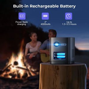 BYINTEK P19 Mini DLP Pin Tích Hợp Kỹ Thuật Số Thông Minh 2G + 32G OEM 9 Năm Máy Chiếu Video 3D 4K WiFi Android 9.0 Lấy Nét Thủ Công - Product Image 3