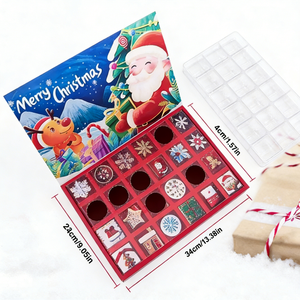 Kesara กล่องนับถอยหลังปฏิทินจุติสไตล์ทันสมัยกล่องของขวัญคริสต์มาสเคลือบยูวีกล่องตาบอดที่น่าแปลกใจ - Product Image 1