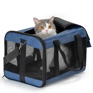 Pet Cages Carrier Heißer Verkauf Hochwertige, langlebige, erweiterbare, von der Flug gesellschaft zugelassene Cat Bag Pet Carrier