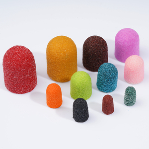 80 #120 #180 #100 cái/túi màu 16mm <span class=keywords><strong>Callus</strong></span> Remover podiatry mài mòn móng chân vải cơ sở chà nhám mũ cho móng tay khoan - Product Image 2