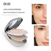 Poudre libre pressée double couche mate exclusive transfrontalière pour fixer le maquillage, contrôle du sébum, longue tenue, couvrante