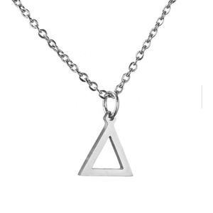 Ensemble de Bijoux avec pendentif triangulaire géométrique, colliers et boucles d'oreilles en acier inoxydable, grec, - Product Image 4