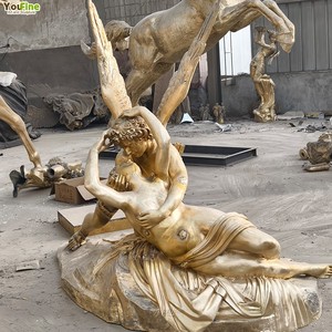 Statue exquise en bronze <span class=keywords><strong>de</strong></span> Cupidon et Psyché, figurine classique <span class=keywords><strong>de</strong></span> la mythologie grecque, œuvre d'art pour la décoration <span class=keywords><strong>de</strong></span> villas <span class=keywords><strong>de</strong></span> luxe - Product Image 2