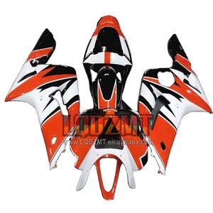 Cuerpo de inyección para <span class=keywords><strong>KAWASAKI</strong></span> NINJA ZX 6R 636 6 R ZX636 <span class=keywords><strong>ZX6R</strong></span> 03 <span class=keywords><strong>04</strong></span> 39No.33 ZX600 600CC ZX-6R 2003 Naranja Blanco 2004 Carenado - Product Image 1