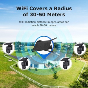Caméra de sécurité solaire 4G WiFi double mode hors réseau, système de vidéosurveillance sans fil extérieur pour ferme/maison, hub de sécurité IP PTZ 4K alimenté par l'énergie solaire - Product Image 3