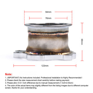 Kit de Conversión de Brida Autodescargable, Sistema de Ajuste de Escape de 3 Pulgadas para Vehículos GT25 y GT28 - Product Image 2