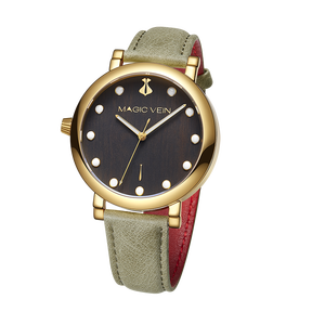 Nuevo Reloj de Moda para Mujer de Acero Inoxidable con Esfera de Piedras Preciosas, Cristal de Zafiro, Superluminoso, Resistente al Agua, Correa de Cuero Ronda - Product Image 2