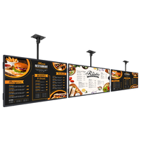 Bas prix OEM Panneaux d'intérieur à affichage numérique HD 32 pouces à montage mural Panneaux de menu Slim Fit Écran publicitaire pour restaurant QSR