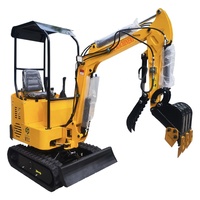 Mini-excavatrices sur chenilles chinoises Kubota Yanmar à moteur diesel, neuves, les plus petites, 1 tonne, à prix compétitifs