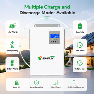 Solution économique pour système solaire Blueusn 5,5 kW hybride avec batteries lithium-ion 16 kWh pour une alimentation familiale 24h/24 - Product Image 4