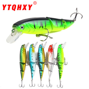 Leurre artificiel coloré de 11 cm et 15,3 g, type Minnow, en trois sections, pour le commerce international, équipement de pêche pour la pêche au bar - Product Image 2