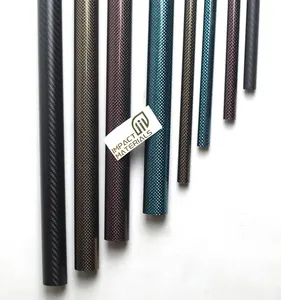 High Quality 40mm 50mm 60mm 70mm 80mm 3k Carbon Fiber Pipes Tubes Custom 1m Large Diameter Carbon Fiber Tube