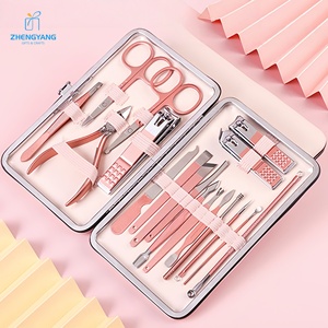 Cadeaux d'activités promotionnelles, vente en gros directe d'usine, ensemble de soins de <span class=keywords><strong>manucure</strong></span> en alliage or rose, dessin animé, coupe-ongles, kit de coupe-ongles, 18 pièces/ensemble - Product Image 2