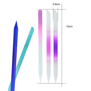 התאמה אישית מקצועית מסמר קובץ מניקור מניקור מניקור קריסטל פושר ציפורניים קובץ 2 ב 1 זכוכית סוחר - Product Image 4