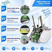 Machine de comptage automatique électrique à friction avec alimentation par convoyeur et bande de collecte réglable pour cartes, manuels, étiquettes et cartes de jeu