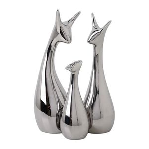 Décorations d'intérieur en porcelaine blanche de style européen de luxe nordique Behanmei, cerf à trois branches créatif pour le salon - Product Image 5