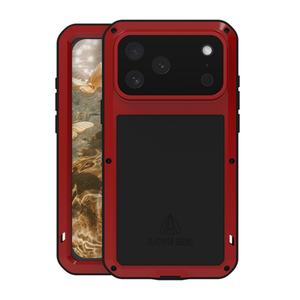 LOVE MEI potente custodia in metallo per <span class=keywords><strong>Iphone</strong></span> 17 16 15 14 13 <span class=keywords><strong>12</strong></span> Pro Max / 13 <span class=keywords><strong>Mini</strong></span> / 14 + custodia in alluminio antiurto con vetro temperato - Product Image 1