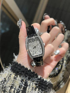 ベストセラーの女性用腕時計、長方形ケース、本革ストラップ、クォーツムーブメント、ステンレススチールケース、ファッションダイヤモンドウォッチ - Product Image 5