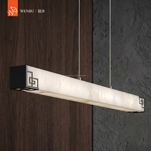 Linear Spanish alabaster Pendant Lamp for dining room hotel villa <b>bar</b> island - Product Image 2