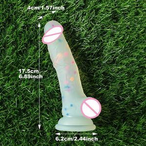 Dildo en silicone transparent avec base à ventouse évasée pour un jeu mains libres, jouets sexuels pour adultes pour femmes/débutantes - Product Image 4