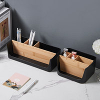 Organisateur de cosmétiques de bureau en plastique détachable avec compartiments ouverts pour cuisine et salon