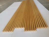 Panel dinding kayu bambu 3D, desain Modern untuk dalam dan luar ruangan untuk vila rumah perdagangan hiburan pelapis dekorasi dinding