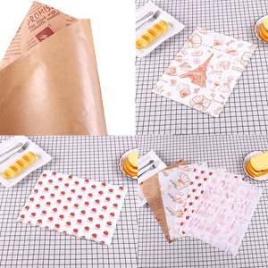 Papier d'emballage pour hamburgers biodégradable, imprimé sur mesure, coloré, résistant à la graisse, papier d'emballage pour frites, résistant à la graisse - Product Image 5