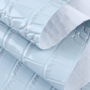 Pvc Crocodile Texture Leather 1.0mm Water Resistant For Bag Making <b>Orange</b> <b>Light</b> Blue Brown - Product Image 3