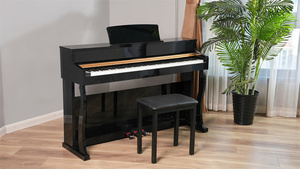 La mia musica 8803 portatile 88 tasti LED martello di legno organo elettronico grande tastiera digitale Midi con strumenti di pianoforte - Product Image 3