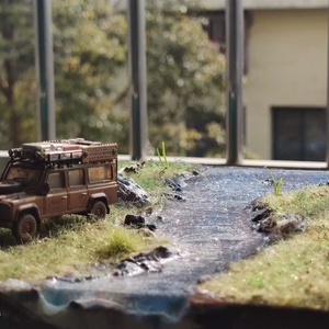 Diorama fatto a mano 25*35cm di scena su miniatura del fiume e della prateria per la visualizzazione di Hobby della fotografia Sandbox - Product Image 2