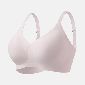 JOGOGO Venta al por Mayor de Ropa Interior Femenina Personalizada, <span class=keywords><strong>Sujetador</strong></span> <span class=keywords><strong>Sin</strong></span> Varillas Acolchado de Tela de Seda de Hielo Suave e Invisible, <span class=keywords><strong>Sujetador</strong></span> Transpirable y Cómodo <span class=keywords><strong>Sin</strong></span> Costuras - Product Image 1