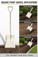 Pelle à tête carrée soudée avec manche en D pour le jardinage et l'agriculture – Outil de terrassement – Fournisseur en gros d'outils agricoles