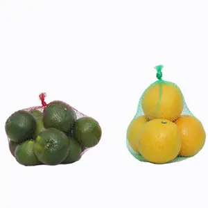100% 生分解性包装フルーツメッシュネットバッグ果物用プラスチックメッシュネット