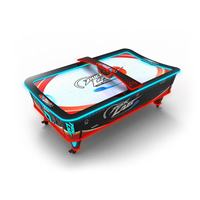 Table de hockey sur air, machine de jeu d'arcade à monnayeur, 2 joueurs, jeu de pucks commercial d'intérieur, construction en fibre de verre, garantie 1 an