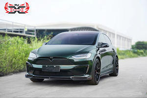 Ajuste perfecto fibra de carbono labio delantero faldas laterales difusor trasero Spoiler Wing Canards <span class=keywords><strong>CMS</strong></span> estilo cuerpo Kit para Tesla Model X Plaid - Product Image 3