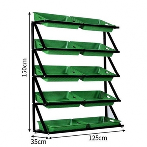 Nhiều lớp nhiệm vụ nặng nề trái cây và rau Rack hiển thị cho siêu thị và cửa hàng tiện lợi Kệ trái cây - Product Image 2