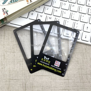 Marque-page en plastique Loupe avec <span class=keywords><strong>règle</strong></span> Loupe de lecture en PVC Loupe de <span class=keywords><strong>taille</strong></span> carte de crédit - Product Image 4
