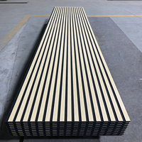 Panel Acústico de Listones de Madera al por Mayor, Panel Acústico de Pared de Tamaño Personalizado, Fácil Instalación, Panel de Reducción de Ruido para el Mercado Europeo