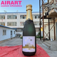 Bouteille de champagne gonflable, modèle de bouteille de boisson gonflable, bouteille de vin gonflable