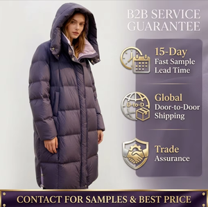 Parka d'hiver <span class=keywords><strong>longue</strong></span> imperméable et coupe-vent pour <span class=keywords><strong>femme</strong></span>, veste matelassée décontractée et ample avec capuche en velours et rembourrage en duvet de canard - Product Image 5