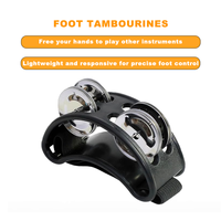 Vente en gros de sangle réglable pour tambourin, instrument de musique à percussion, bande élastique, cloche antidérapante pour guitare, batterie, accessoire