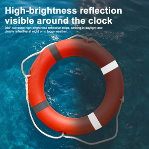 Corde flottante et anneau <span class=keywords><strong>de</strong></span> sauvetage Lifebelt, équipement <span class=keywords><strong>de</strong></span> survie aquatique, polyéthylène, diamètre 450 mm, fabriqué au Shandong - Product Image 4